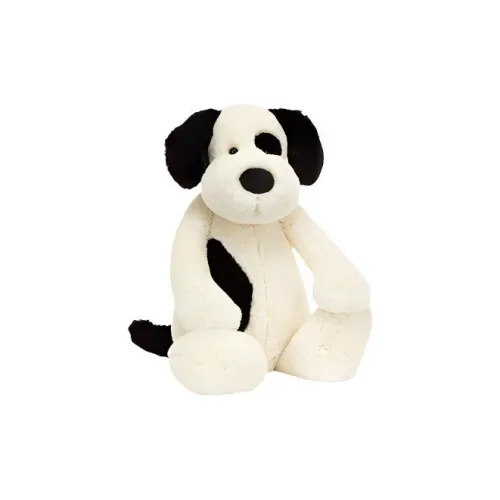JELLYCAT Bashful Black & Cream Puppy Stuffed Animal