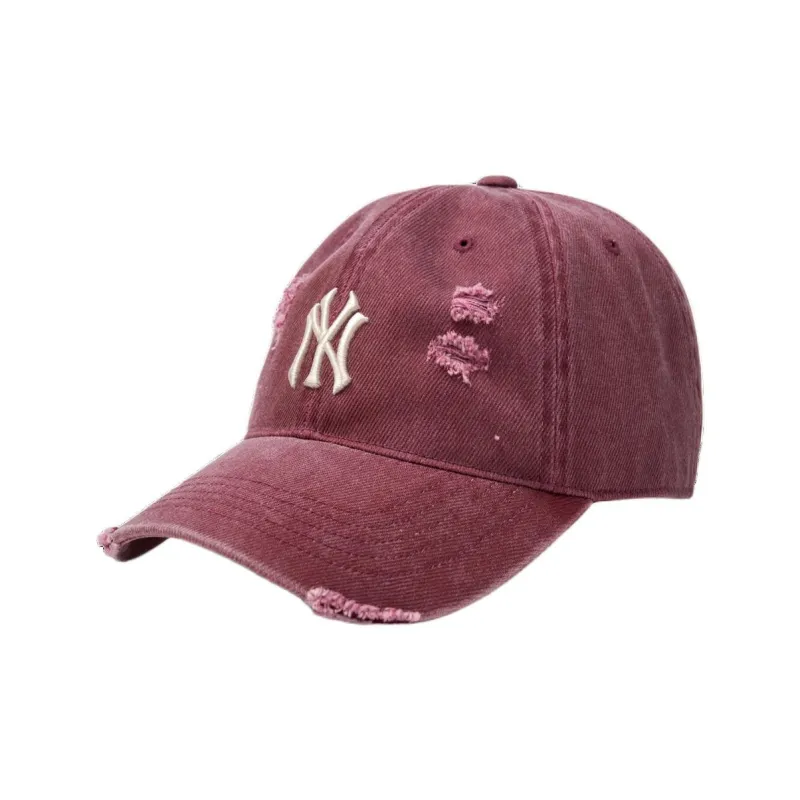 MLB Cotton Baseball Caps Unisex Burgundy-1