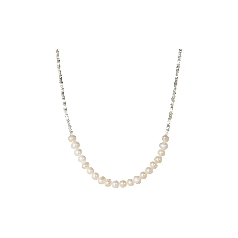 Yiru S925 Silver Freshwater Pearl Necklaces Women's-0