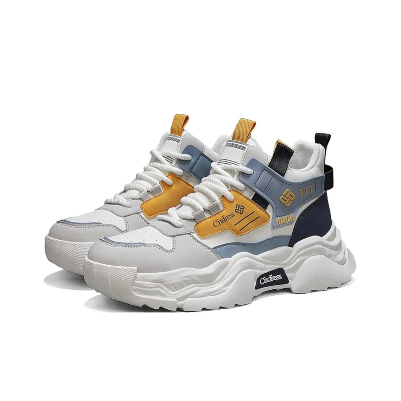 Cindiress Anti Slip Wear Resistant High Top Chunky Sneakers Men's-3