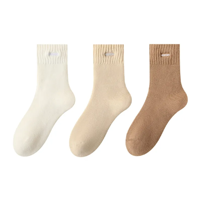 MIIOW Mid Calf Socks Women's Multi double Loading-17