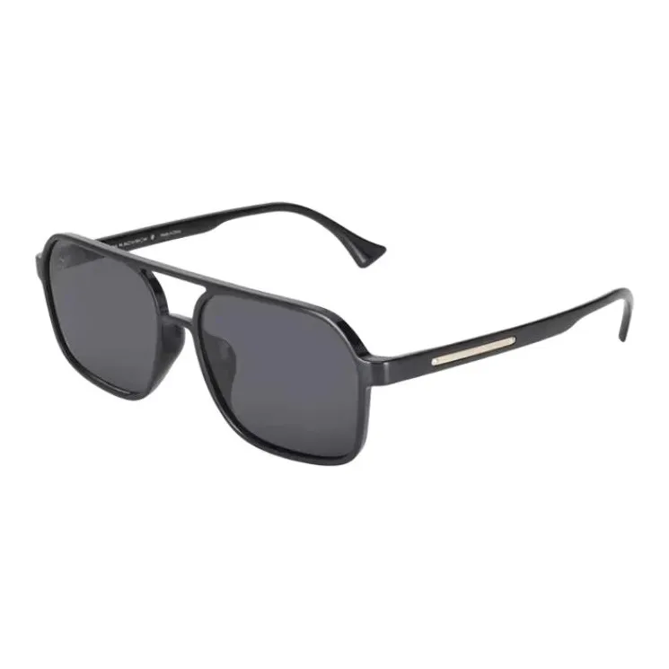 JINS TR/Memory Plastic Aviator Sunglasses Men's Black-0