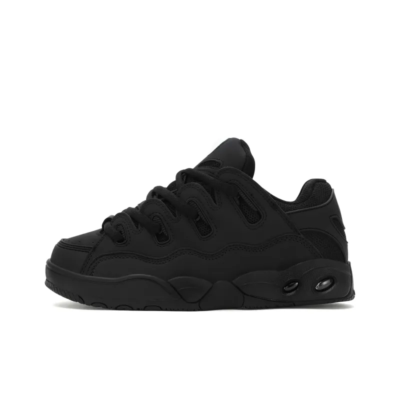 OSIRIS Cushioning Coverage Height Increasing Wear Resistant Slip Resistant Low Top Skateboard Shoes Unisex Black-0
