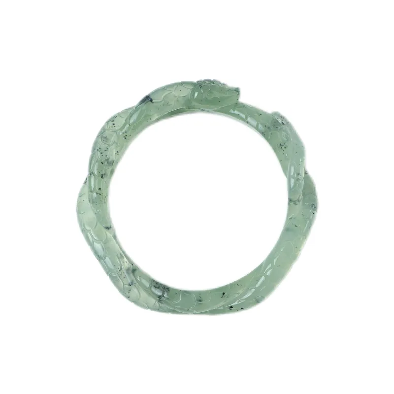 South Asia Natural Serpentine Jade Bangles Unisex-0