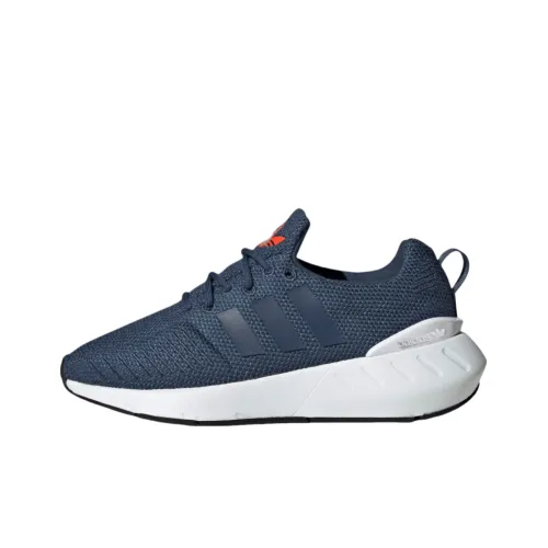 Adidas Originals Swift Run 22 Slip-Resistant Breathable Low-Top Kids' Running Shoes Blue Teenagers