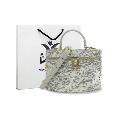 MACK JODAER Synthetic Leather Handbag Regular Women's Lightweight Gray Yarn