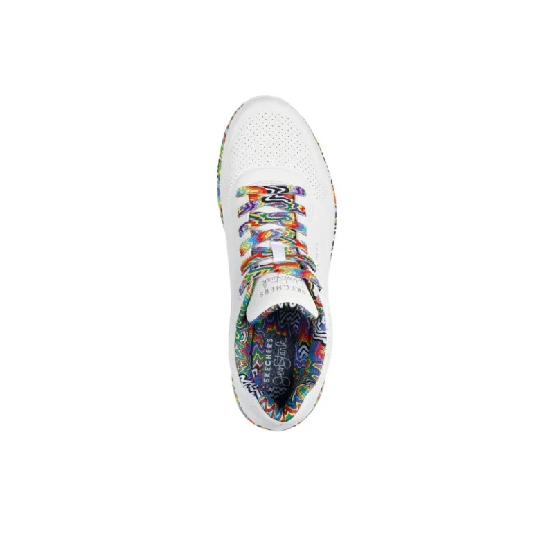 Jen Stark x Skechers Street Anti-Slip Wear-Resistant Low-Top Casual Shoes Men's White-3