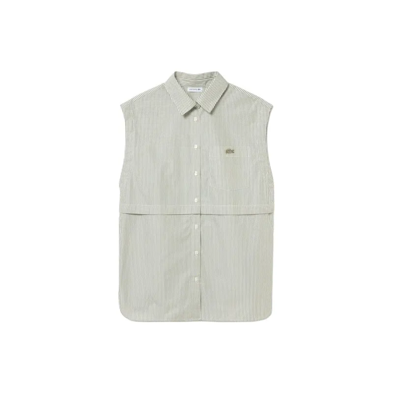 LACOSTE Shirt Women's Khaki Green-3