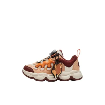 FILA KIDS BOA Anti Slip Wear Resistant Low Top Children's Basketball Shoes Tan Children Aged 3 7 Years Old