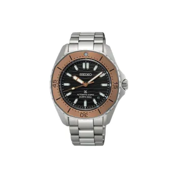 SEIKO Prospe Automatic/Manual Mechanical Movement Stainless Steel Strap Watch 41.3mm Men's Watches Black Dial