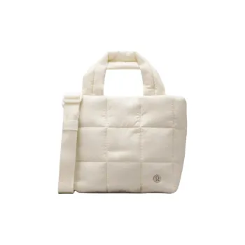 Lululemon Quilted Nylon Tote Bag Shopping Bag Shoulder Bag Crossbody Bag Handbag Regular Women's Elf Yellow