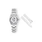 3A333 White Shell-Steel Band (Comes with Ice Transparent White Belt+BV Green Large Box)