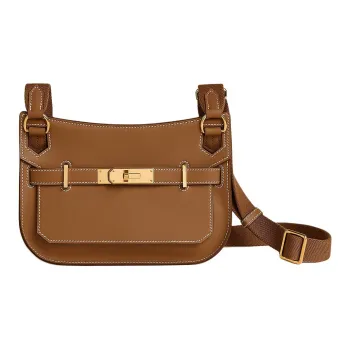 HERMES Jypsiere Swift Calfskin Shoulder Bag, Crossbody Bag Mini Women's Gold