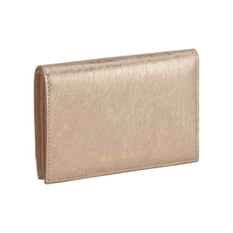 BVLGARI Serpenti Forever Calfskin Wallet Women's Light Gold-1