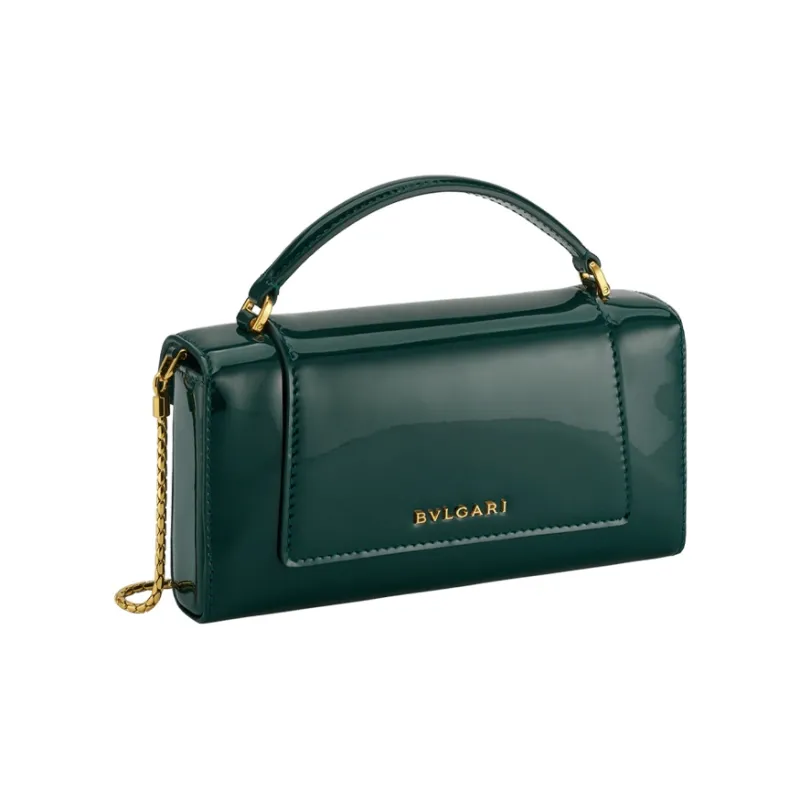 BVLGARI Serpenti Forever Calfskin Shoulder Bag Crossbody Bag Handbag Micro Women's Green-1