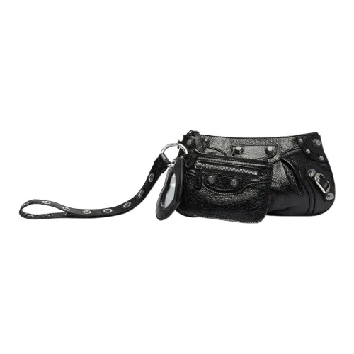 Balenciaga Le Cagole Sheepskin Storage Bag Women's Black