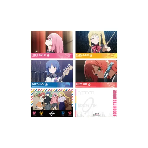GuGuGuGu Hitori Gotoh, Ikuyo Kita, Ryo Yamada, Nijika Ijichi Bocchi The Rock! Postcard Set Anime / Games Postcards
