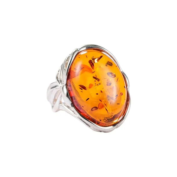 S&A S925 Silver With Amber Fine Jade Rings Women's-20