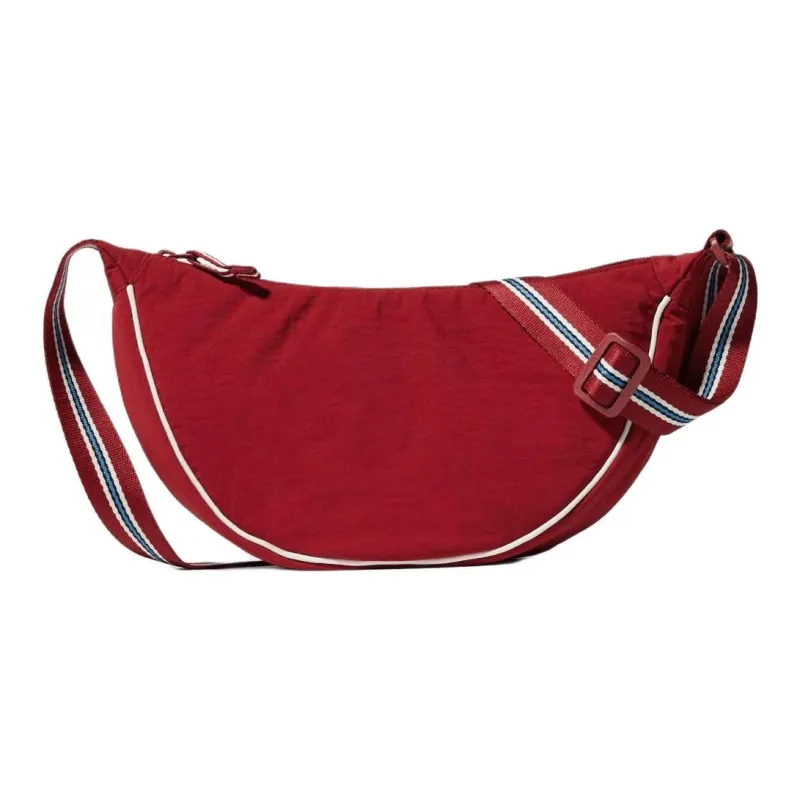 UNIQLO Polyamide Dumpling Bag, Crossbody Bag, Shoulder Bag Regular Women's Coral Red-0
