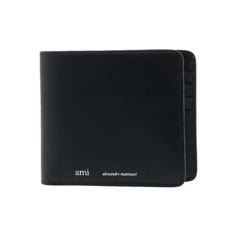 AMIPARIS Leather Card Holder Wallet Unisex Black-1