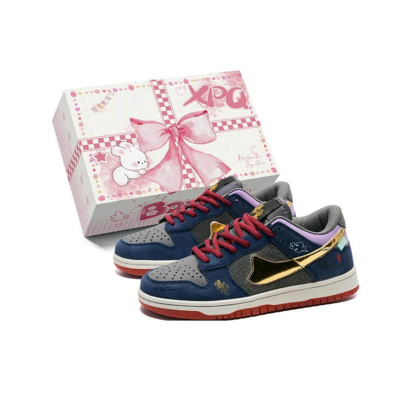 XPQ Anti-Slip And Wear-Resistant Breathable Low-Top Skateboard Shoes Unisex-0