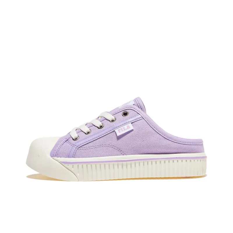 FILA CENTER COURT G MULE Ver 2.0 Anti-Slip Wear-Resistant Low-Top Skateboard Shoes Unisex Light Purple-0