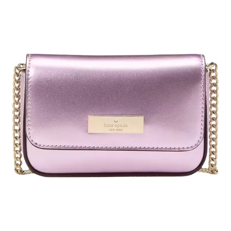 Kate Spade Patent Leather Card Holders Shoulder Bag Crossbody Bag Women's Quartz Pink Red-0
