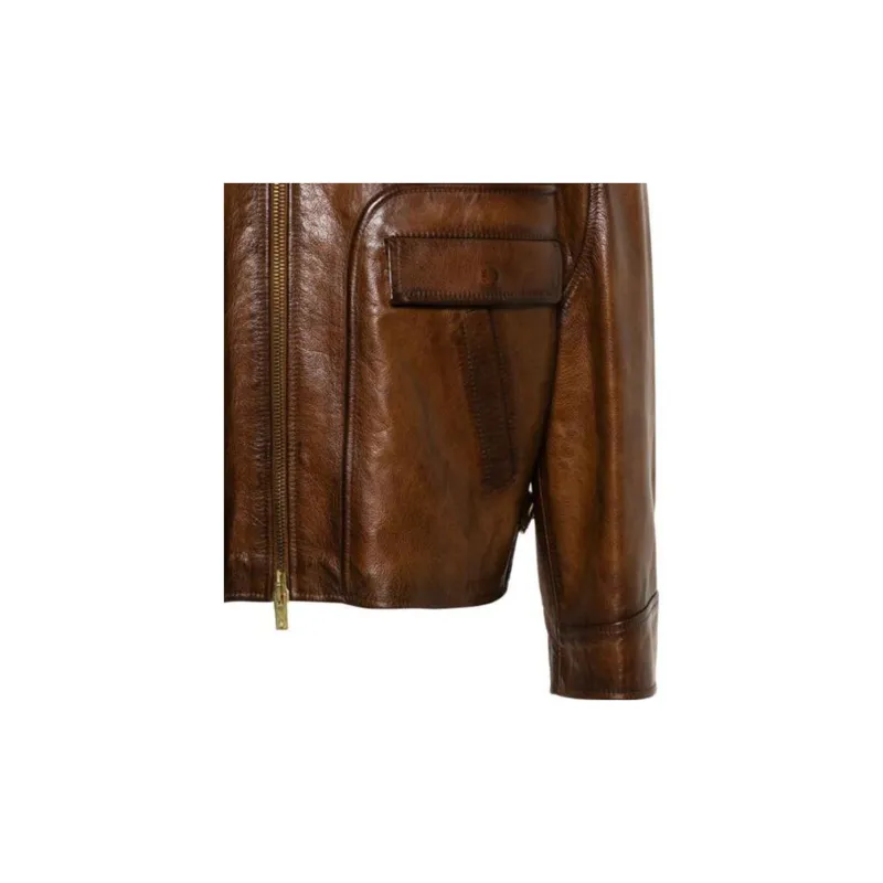 Golden Goose Deluxe Brand Long Sleeved Zipped Leather Jacket-5