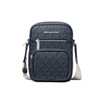 MICHAEL KORS Jet Set Coated Canvas Shoulder Bag, Crossbody Bag Medium Size Women's Marine Blue