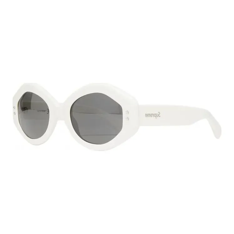 Supreme Irregular Shape Sunglasses Unisex White-0