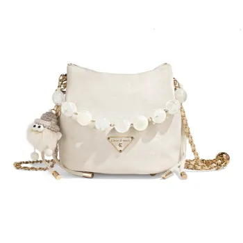 CLEVER& KETCH PU Bucket Bag Portable Crossbody Bag Shoulder Bag Regular Women's Ecru/Pink/Blue