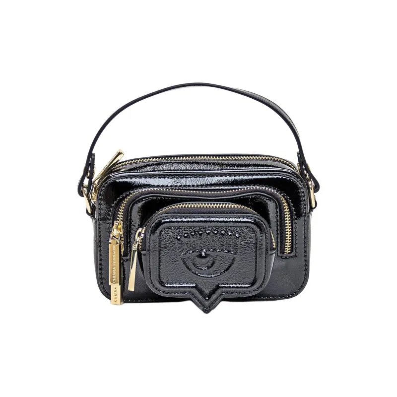 CHIARA FERRAGNI Eyelike Embossed Zipped Crossbody Bag-1