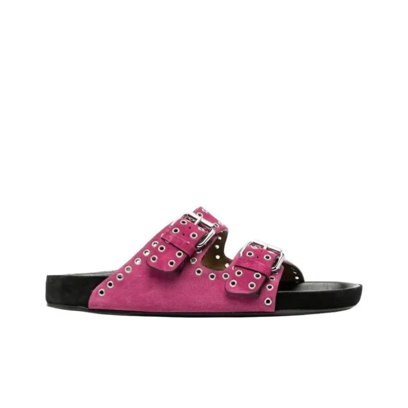 ISABEL MARANT Lennyo Eyelet-embellished Sandals-1
