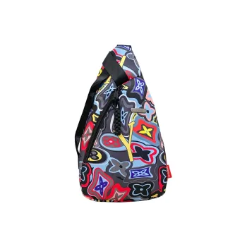 GEERDUN Nylon Sling Bag Regular Unisex Black/Orange Red/Green/Pink