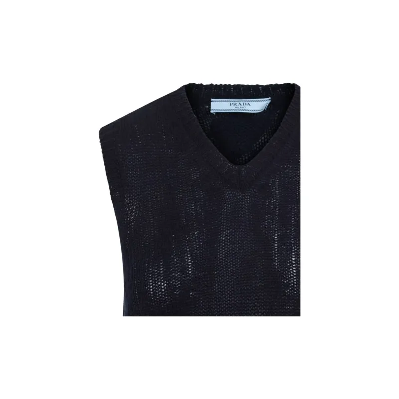 PRADA V Neck Knitted Vest-2