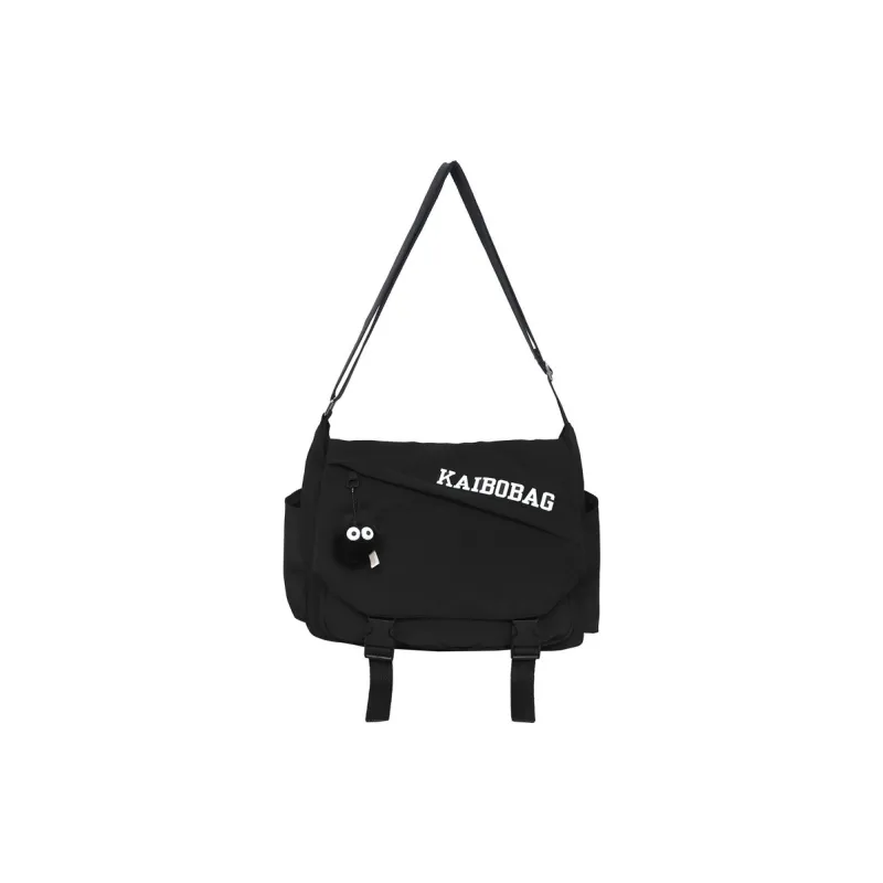 LUVISTRUE Nylon Shoulder Bag Crossbody Bag Medium Size Unisex Ecru Black/Orange Red/Green-1