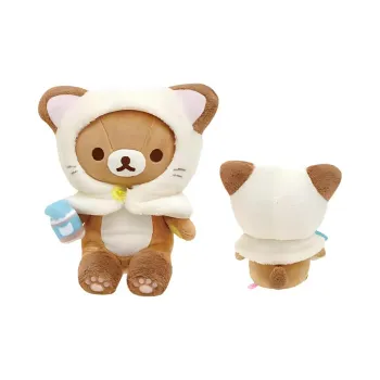 SAN X Kitten Hot Spring Collection Brother Bear Dolls Plush Doll 17cm Height