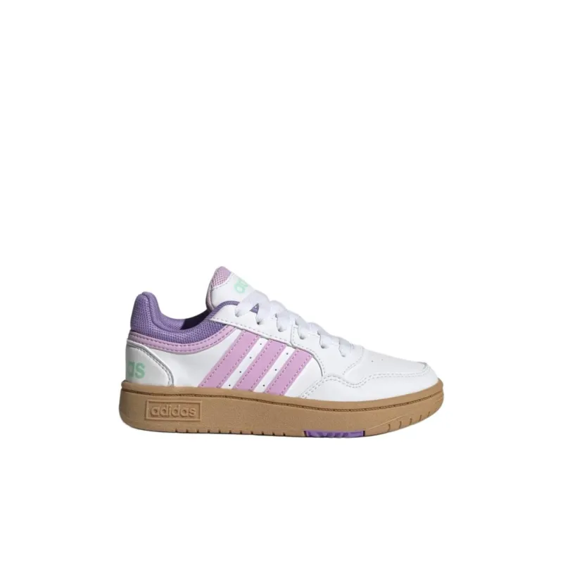Adidas HOOPS Anti-Slip Wear-Resistant Low-Top Children's Basketball Shoes White Kids'-1