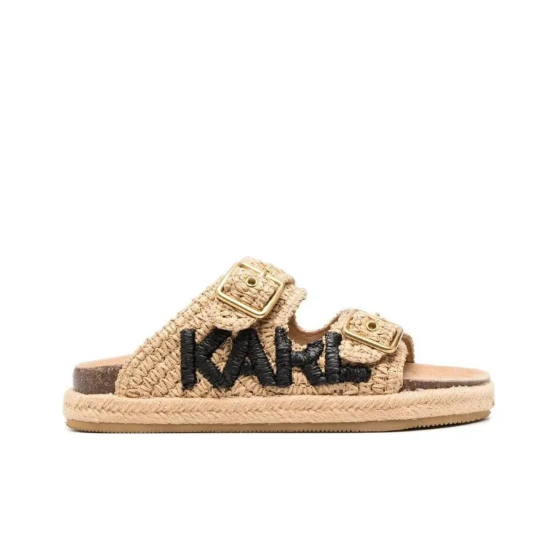 KARL LAGERFELD Slide Slippers Women's Beige-1