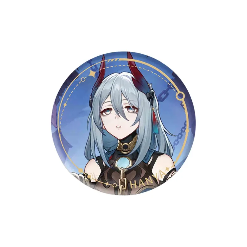 MIHOYO x Crash Star Dome Railway Bronya Illustration Collection Tinplate Harmonious Destiny Badges-4