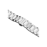 Silver White-Steel & Ceramic Strap