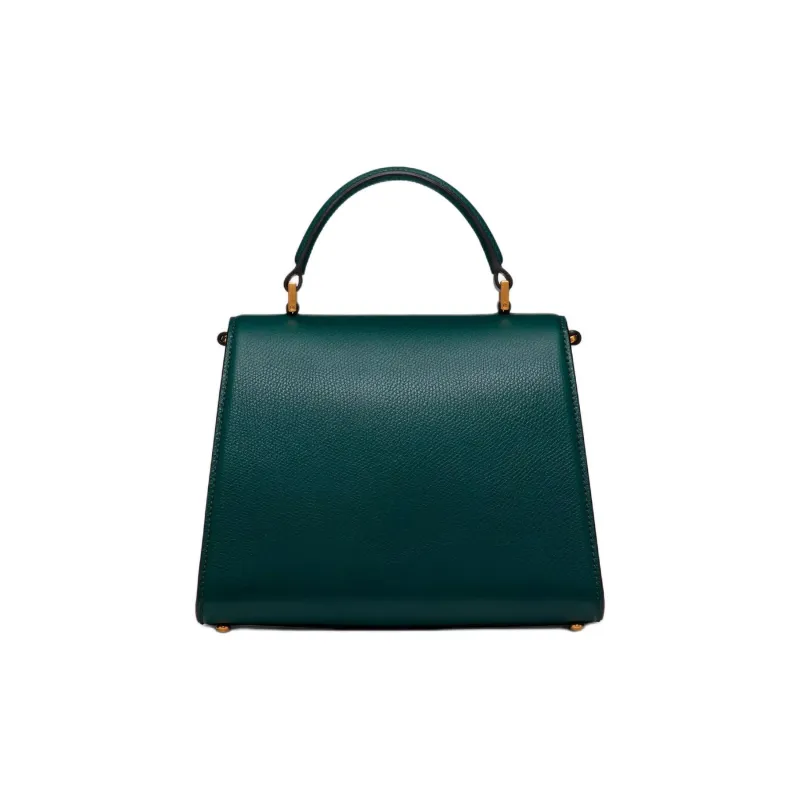 Valentino VSLING Grain Calfskin Shoulder Bag, Crossbody Bag, Handbag Trumpets Women's UK Green-3
