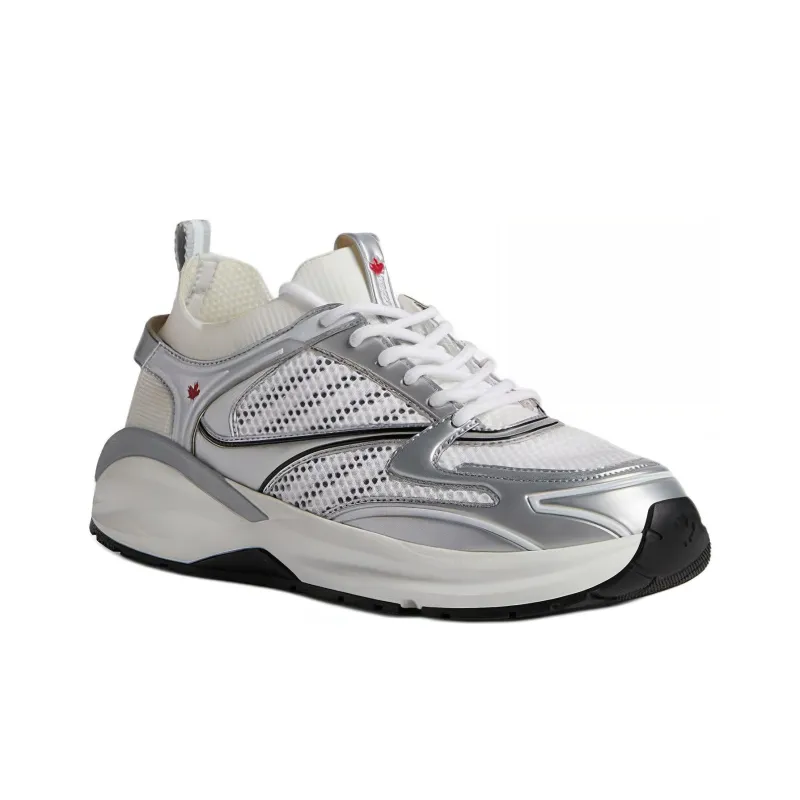 DSQUARED 2 Dash Panelled Mesh Lace Up Sneakers-2