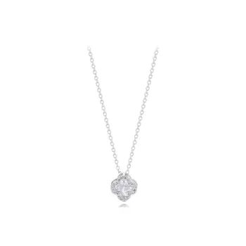 Muyan Alloy Radiant Four Leaf Clover Necklace Women's