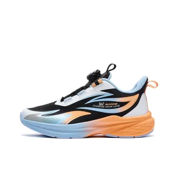 361°KIDS Hayate 1.0 Slip Resistant Cushioning Abrasion Resistant Low Top Kids' Running Shoes Black White Blue Teenagers