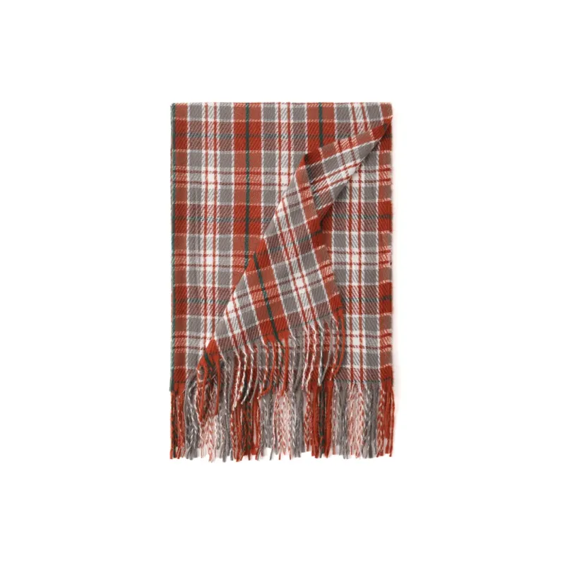 FREE RABBITⅡ Korean Style Warm And Versatile Faux Cashmere Knitted Fabric Scarf Shawl Unisex-5