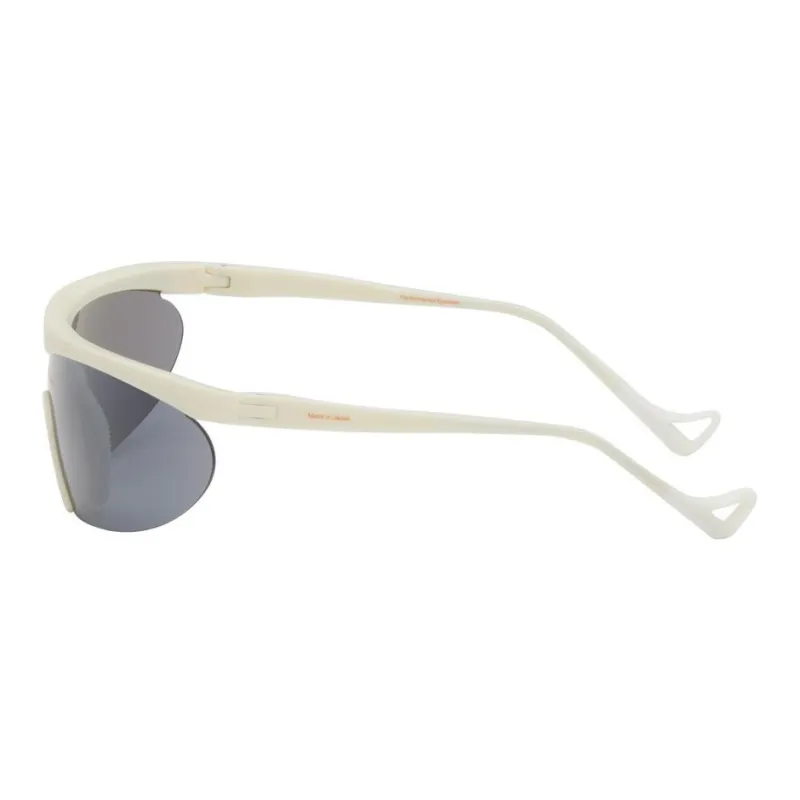 District Vision Titanium Polyacrylonitrile Irregular Shape Sunglasses Men's White-1