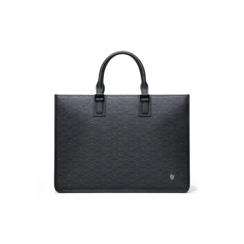 SEPTWOLVES Artificial Leather Briefcases Handbags Regular Men's Black