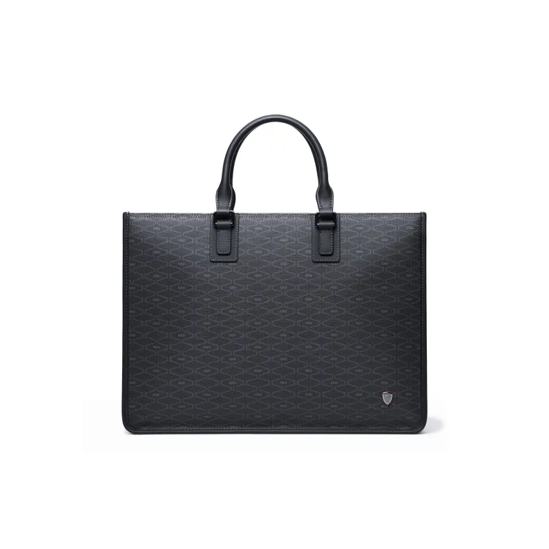 SEPTWOLVES Artificial Leather Briefcases Handbags Regular Men's Black-0