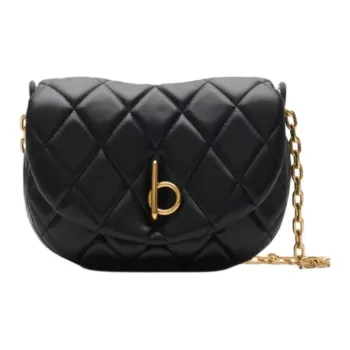 Burberry Rocking Horse Lambskin Shoulder Bag Crossbody Bag Women's Black